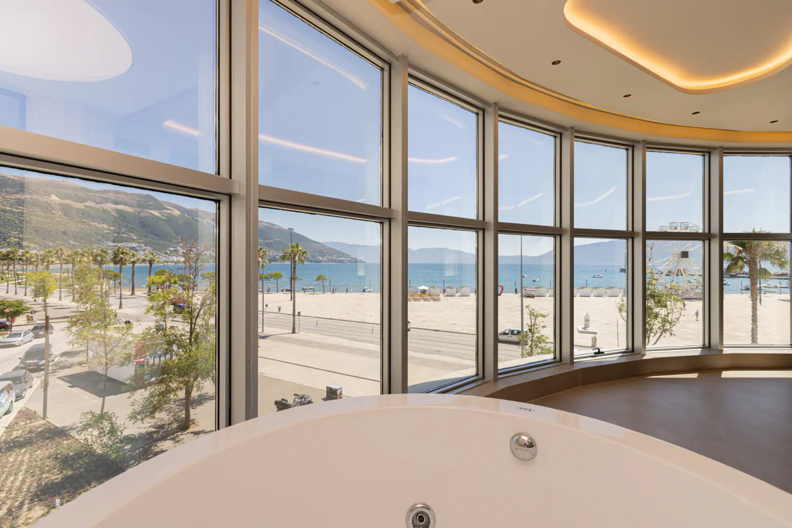 Panoramic Vlorë waterfront view from Quartz Hotel